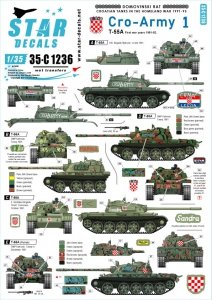 Star Decals 35-C1236 T-55A. First war years 1991-92 1/35