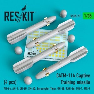 RESKIT RS35-0027 CATM-114 CAPTIVE TRAINING MISSILES (4 PCS) 1/35