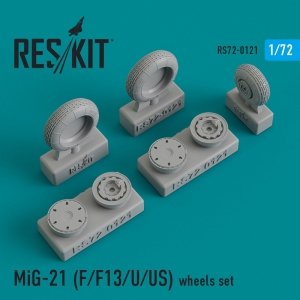 RESKIT RS72-0121 MIG-21 (F, F13, U, US) WHEELS SET 1/72
