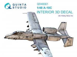 Quinta Studio QD48361 A-10C 3D-Printed & coloured Interior on decal paper (Hobby Boss) 1/48