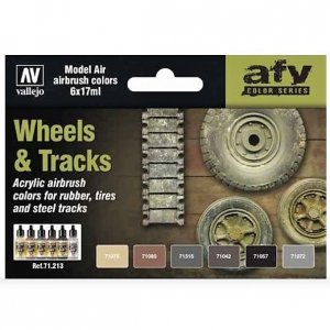 Vallejo 71213 Wheels and Tracks (6x17ml)