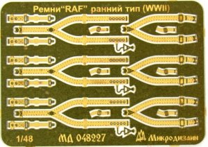 Microdesign MD 048227 RAF early type pilot belts (WWII) 1/48