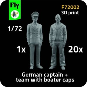 Fly F72002 1x German captain + 20x sailor figures with boater caps 1/72