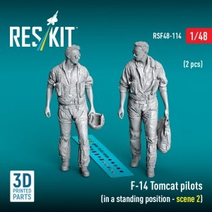 RESKIT RSF48-0114 F-14 Tomcat pilots (in a standing position - scene 2) (2 pcs) (3D Printed) (1/48)