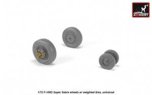 Armory Models AW72319 F-100D Super Sabre wheels w/ weighted tyres 1/72