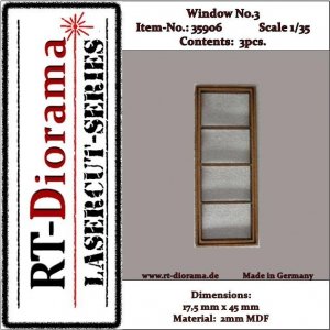 RT-Diorama 35906 Window No.: 3 (3 pcs) 1/35