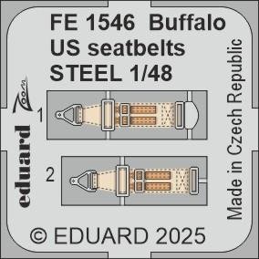 Eduard FE1546 Buffalo US seatbelts STEEL TAMIYA 1/48