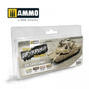 Ammo of Mig 7304 DRYBRUSH Set Sand Colors 4x40ml