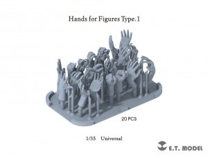 E.T. Model P35-320  Hands for Figures Type.1 ( 3D Print ) 1/35