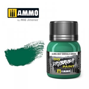 Ammo of Mig 0647 DRYBRUSH Emerald Green 40ml