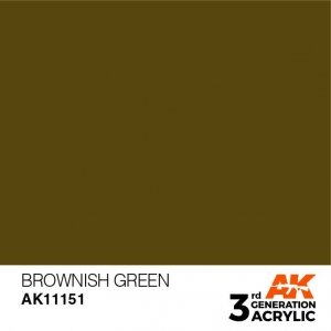 AK Interactive AK11151 BROWNISH GREEN – STANDARD 17ml
