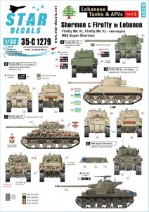 Star Decals 35-C1279 Lebanese Tanks & AFVs 9 1/35