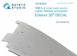 Quinta Studio QP48005 IL-2 (single seater) lights, hatches and panels (Zvezda) 1/48