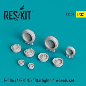 RESKIT RS32-0008 F-104 (A/B/C/D) Starfighter wheels set  1/32