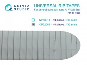 Quinta Studio QP32009 Universal rib tapes, type A. WWII Era (All kits) 1/32