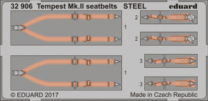 Eduard 32906 Tempest Mk. II seatbelts STEEL SPECIAL HOBBY 1/32