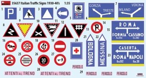 MiniArt 35637 ITALIAN TRAFFIC SIGNS 1930-40’s 1/35