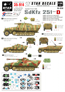 Star Decals 35-914 Eastern front Sdkfz 251 Ausf D 1/35