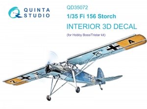 Quinta Studio QD35072 Fi 156C 3D-Printed & coloured Interior on decal paper (Hobby Boss (ex-Tristar)) 1/35