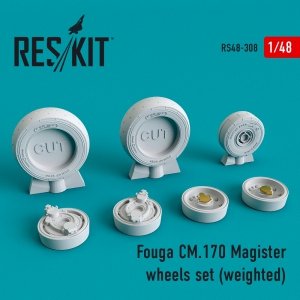 RESKIT RS48-0308 FOUGA CM.170 MAGISTER WHEELS SET (WEIGHTED) 1/48