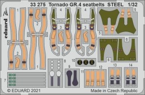 Eduard 33275 Tornado GR.4 seatbelts STEEL for ITALERI 1/32