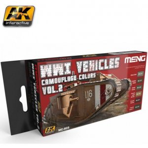 AK Interactive MC-805 WWI Vehicles Vol. 2 Color Set (6 x 17ml)