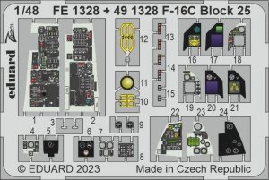 Eduard 491328 F-16C Block 25 KINETIC MODEL 1/48