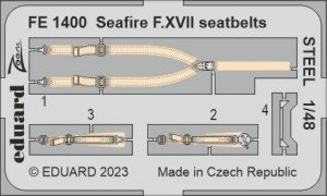 Eduard FE1400 Seafire F. XVII seatbelts STEEL Airfix 1/48