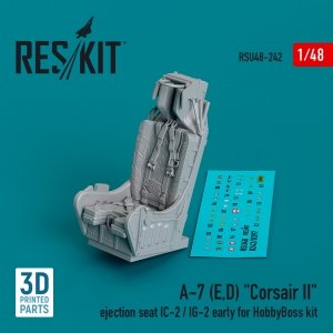 RESKIT RSU48-0242 A-7 (E,D) Corsair II ejection seat IC-2 / IG-2 early for HobbyBoss kit (3D Printed) 1/48