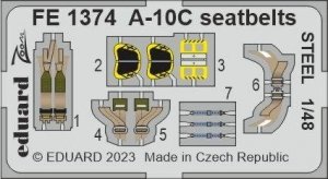 Eduard FE1374 A-10C seatbelts STEEL ACADEMY 1/48