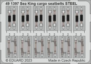 Eduard 491397 Sea King HU.5 cargo seatbelts STEEL Airfix 1/48