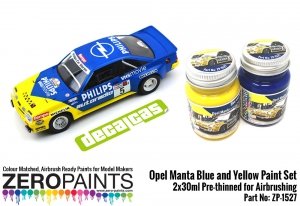 Zero Paints ZP-14527 Opel Manta - Blue and Yellow Paint Set 2x30ml