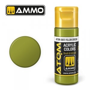 AMMO of Mig Jimenez 20073 ATOM COLOR Yellow Green 20ml