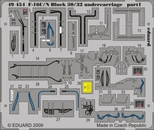 Eduard 49454 F-16C/ N Block 30/32 undercarriage Tamiya 1/48