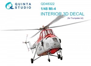 Quinta Studio QD48322 Mi-4 3D-Printed & coloured Interior on decal paper (Trumpeter) 1/48