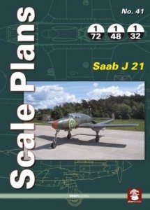 MMP Books 81890 Scale Plans No. 41 Saab J 21 EN
