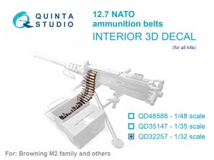 Quinta Studio QD32257 NATO 12.7 ammunition belts (All kits) 1/32
