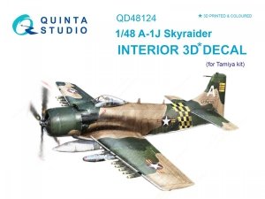 Quinta Studio QD48124 A-1J 3D-Printed & coloured Interior on decal paper (for Tamiya kit) 1/48