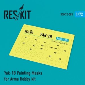 RESKIT RSM72-0003  Yak-1B Painting Masks for Arma Hobby kit 1/72