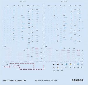 Eduard D48117 L-29 stencils EDUARD, AMK 1/48