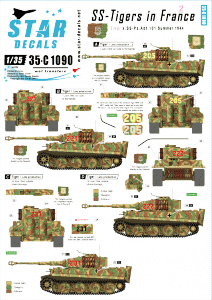 Star Decals 35-C1090 SS-Tigers in France # 2 1/35
