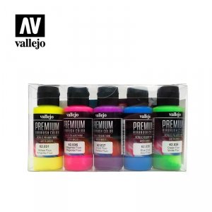 Vallejo 62102 Premium RC-Color Fluorescent Colors 5x60 ml