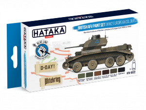 Hataka HTK-BS22 BLUE LINE – British AFV paint set (WW2 European colours) 6x17ml
