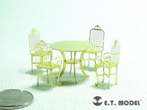 E.T. Model J35-019 Dining table and chairs Type.1 1/35