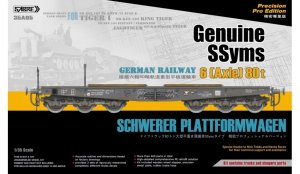 Sabre 35A05 Geniune SSyms - German Railway SCHWERER PLATTFORMWAGEN 6-Axle 80ton (Precision Pro Edition) 1/35
