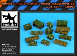 Black Dog T35067 Universal modern plastic boxes accessories set 1/35