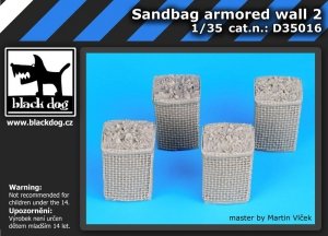 Black Dog D35016 Sandbag armored wall 2 1/35