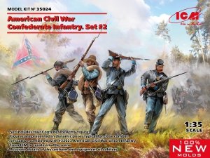 ICM 35024 American Civil War Confederate Infantry 1/35