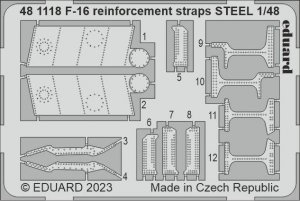 Eduard 481118 F-16 reinforcement straps STEEL KINETIC MODEL 1/48