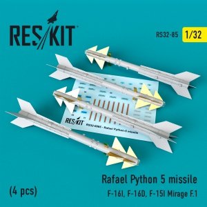 RESKIT RS32-0085 PYTHON 5 MISSILES (4 PCS) 1/32